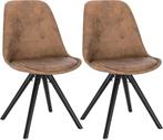 WOLTU 2 Eetkamerstoelen - Massief Houten Poten - Donkerbruin, Verzenden, Nieuw