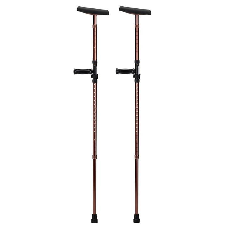 Opvouwbare okselkrukken bruin, Diversen, Verpleegmiddelen, Ophalen of Verzenden