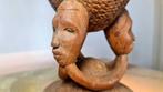 Beeld met drie gezichten, H: 24 cm - DR Congo (Zonder, Antiek en Kunst