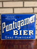 Emaille reclamebord - Emaille bord Puntigamer Bier –