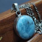Larimar ovale vorm Hanger met bijpassende ketting