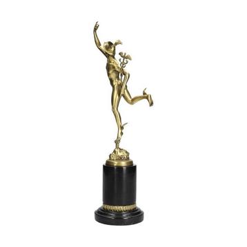 sculptuur, Mercury - Nike - 49 cm - Brons