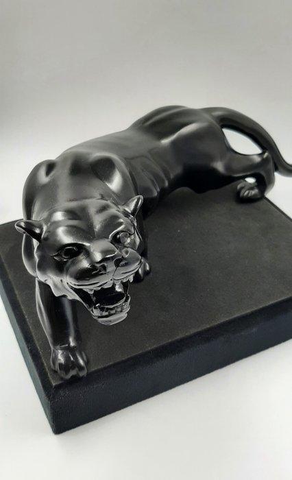 Pantera Nera allattacco - Figuur - Hars, Antiek en Kunst, Curiosa en Brocante