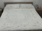 Bedsprei - 295 cm - 240 cm - Handgeborduurd linnen