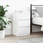 vidaXL Nachtkastje met 3 lades 39x35x65 cm wit, Huis en Inrichting, Slaapkamer | Nachtkastjes, Verzenden, Nieuw