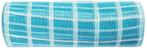 Decomesh metallic blauw wit raster 26 cm rol 9 meter voor, Nieuw