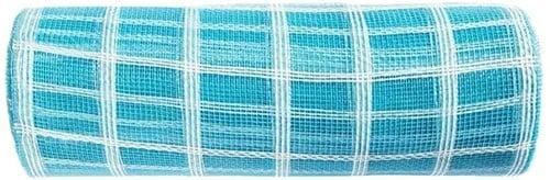 Decomesh metallic blauw wit raster 26 cm rol 9 meter voor, Hobby en Vrije tijd, Knutselen, Nieuw