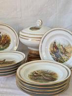 P.L Limoges france - Service potage gibier Chasse - - P.L