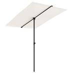 Parasol Zandwit | Kantelbaar & Verstelbaar | OP = OP, Verstelbaar, Verzenden, Nieuw, 1 tot 2 meter