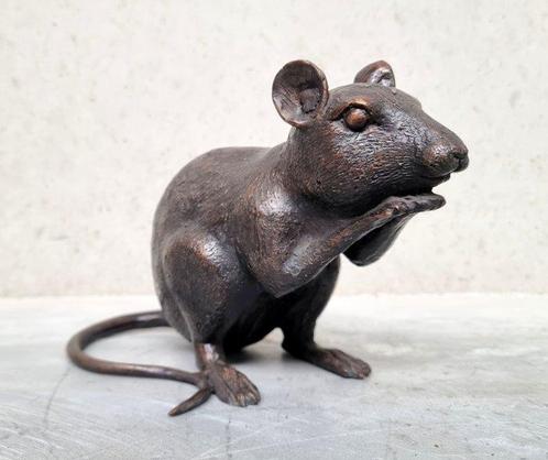 Beeldje - Lifelike Rat - Mouse - Brons, Antiek en Kunst, Kunst | Designobjecten