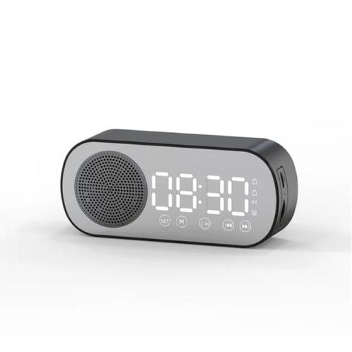 Alarm Klok Speaker - Spiegel FM Radio LED Snooze Wekker -, Audio, Tv en Foto, Luidsprekerboxen, Nieuw, Verzenden