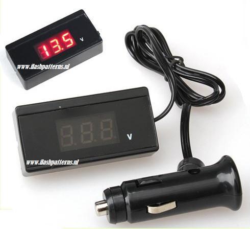 Voertuig Voltage Meter 9 VDC  t-m 30 VDC, Auto-onderdelen, Verlichting, Nieuw, Ophalen of Verzenden