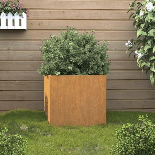 vidaXL Plantenbak 32x30x29 cm cortenstaal, Tuin en Terras, Bloempotten, Nieuw, Verzenden