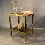 Salontafel - Verguld messing, Italiaans ontwerp karretje