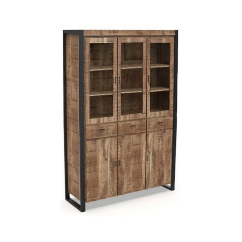 Wandkast Mangohout Britt 140 cm, Huis en Inrichting, Kasten | Overige, Nieuw, Verzenden