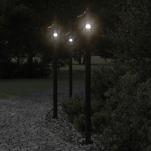 vidaXL Vloerlamp voor buiten 120 cm roestvrijstaal zwart, Tuin en Terras, Buitenverlichting, Nieuw, Verzenden