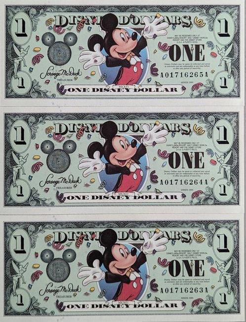 États-Unis. - Disney - 3 x 1 Dollar 2000 - Mickey -, Postzegels en Munten, Munten | Nederland