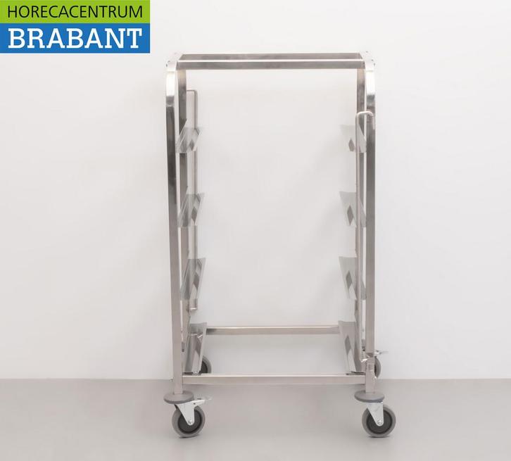 HCB inox Chariot Regal pour 4 bacs à laver paniers 50 x 50, Zakelijke goederen, Horeca | Overige, Verzenden