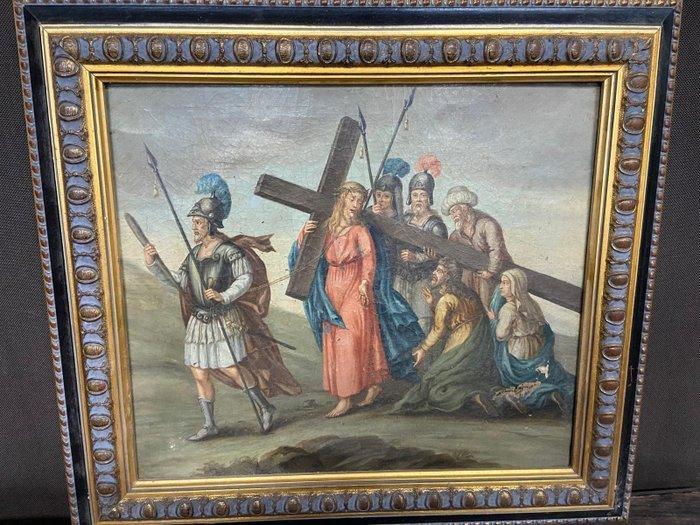 Italiaanse school (XIX) - Via Crucis, Antiquités & Art, Art | Peinture | Classique