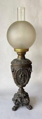 Ideal Brenner - Lampe à huile - Laiton, Verre, Verre satiné, Antiquités & Art
