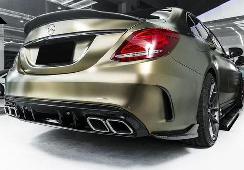 Achterspoiler diffuser + uitlaat tips (CHROM) in AMG Optiek, Auto diversen, Auto-accessoires, Verzenden