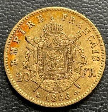 France. Napoléon III. 20 Francs 1866-BB, Strasbourg beschikbaar voor biedingen