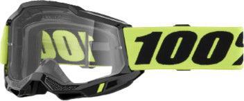 100% Accuri 2 Crossbril Fluor Geel - clear lens ( 2025 colle, Motoren, Onderdelen | Overige, Verzenden