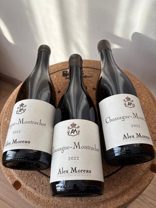 2022 Alex Moreau - Chassagne-Montrachet - 3 Flessen (0.75, Verzamelen, Wijnen