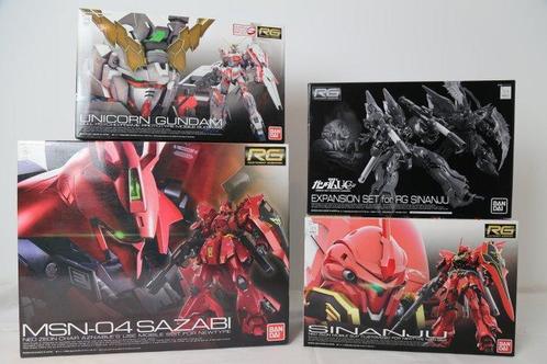 Bandai  - Action figure MSN-04 Sazabi, Unicorn Gundam RX-0,, Antiek en Kunst, Antiek | Overige Antiek