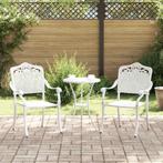 vidaXL Tuinstoelen 2 stuks Witte Gietaluminium, Tuin en Terras, Tuinstoelen, Verzenden, Nieuw