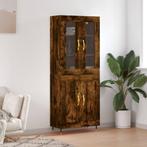 vidaXL Hoge kast 69,5x34x180 cm bewerkt hout gerookt, Huis en Inrichting, Verzenden, Nieuw