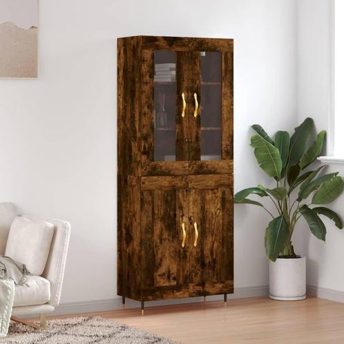 vidaXL Hoge kast 69,5x34x180 cm bewerkt hout gerookt, Huis en Inrichting, Kasten | Dressoirs, Nieuw, Verzenden