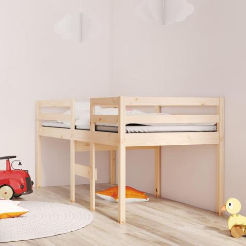 vidaXL Hoogslaper massief grenenhout 80x200 cm, Huis en Inrichting, Slaapkamer | Bedden, Nieuw, Verzenden