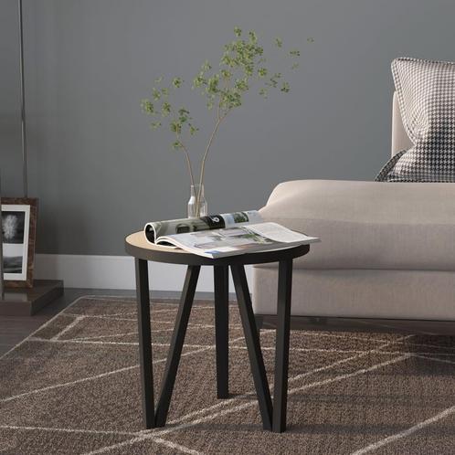 vidaXL Salontafel Ø35 cm MDF sonoma eikenkleurig, Huis en Inrichting, Tafels | Bijzettafels, Nieuw, Verzenden