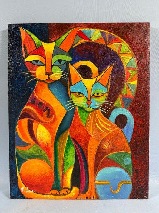 Michele Luna (1980) - Sinfonia Felina, Antiek en Kunst, Kunst | Schilderijen | Klassiek