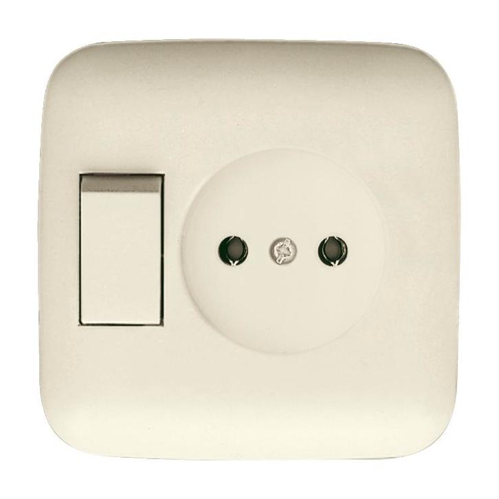 ABB Busch-Jaeger Interrupteur Prise Combiné Série SI Crème -, Bricolage & Construction, Électricité & Câbles, Envoi