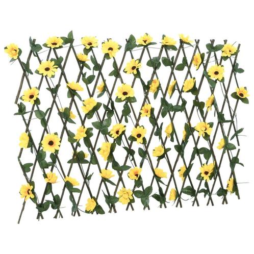 vidaXL Kunstplant klimop op latwerk uittrekbaar 180x60 cm, Tuin en Terras, Tuinhekken en Hekwerk, Nieuw, Verzenden