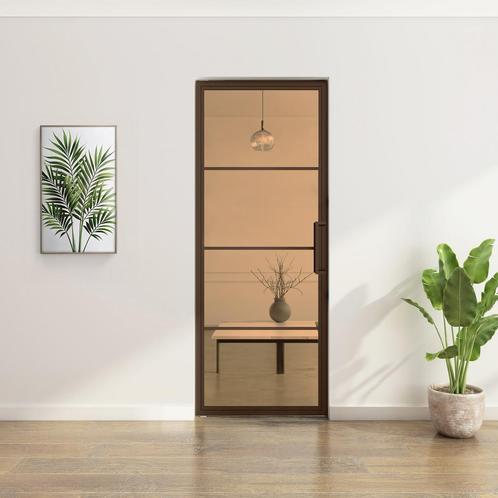 Stalen Taatsdeur - Brons - 4 Vlaks - Brons rook glas, Doe-het-zelf en Bouw, Deuren en Vliegenramen, Nieuw, Metaal, Overige typen