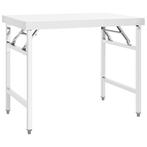 vidaXL Keukenwerktafel inklapbaar 100x60x80 cm roestvrij, Zakelijke goederen, Verzenden