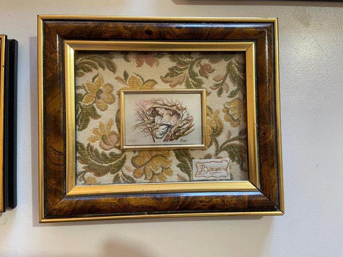 Berger - Berger - Reliëf, Lotto di 8 cornici con rilievi,, Antiek en Kunst, Curiosa en Brocante