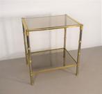 Bijzettafel - Messing, Metaal, Glas