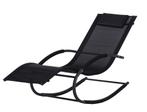 Schommelstoel tuin - zwart - 140x63x89 cm, Kinderen en Baby's, Speelgoed | Buiten | Speeltoestellen, Ophalen of Verzenden, Nieuw