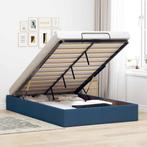 vidaXL Bedframe zonder matras 120x200 cm stof blauw, Verzenden