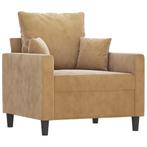 Comfortabele Fauteuil Fluweel Bruin | OP = OP | 40%, Huis en Inrichting, Fauteuils, Verzenden, Nieuw, 75 tot 100 cm, 75 tot 100 cm
