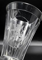Moser Art Deco Cut-Engraved Crysal Glass Vase 1920-Lion Coat, Antiek en Kunst