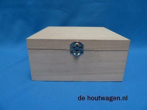 houten kisten vierkant, Huis en Inrichting, Woonaccessoires | Kisten, Minder dan 50 cm, Nieuw, Overige houtsoorten, Minder dan 50 cm