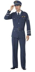 WW2 Luchtmacht kostuum blauw, Hobby & Loisirs créatifs, Articles de fête, Verzenden