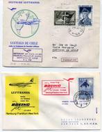 Belgique 1950/1960 - Belgique 12 Rare FFC / 1° Vol Lufthansa, Gestempeld
