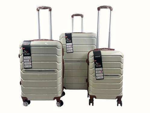Libiao A07  Kofferset 3 Delig - 85l &  50l & 30l - Wit, Handtassen en Accessoires, Koffers, Ophalen of Verzenden