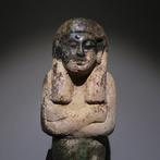 Oud-Egyptisch Faience Shabti, 13 cm H. Nieuwe Rijk, Dynastie, Verzamelen